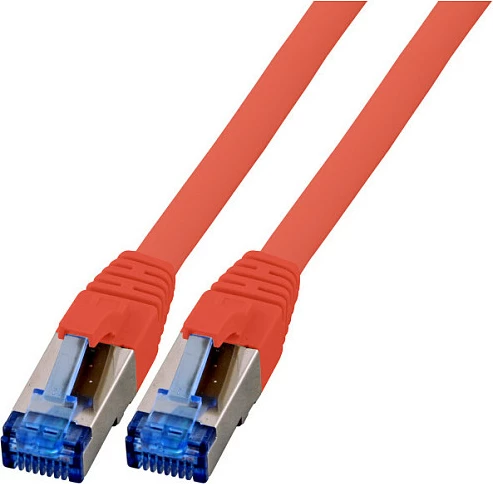 Kabllo Ethernet EFB Elektronik K5525FRT, Cat6a, 0.5 m, 10Gbps, S/FTP, RJ-45, e kuqe