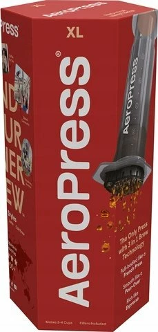 Aparat për kafe AeroPress AeroPress XL, 500 ml, plastikë, i zi/transparent