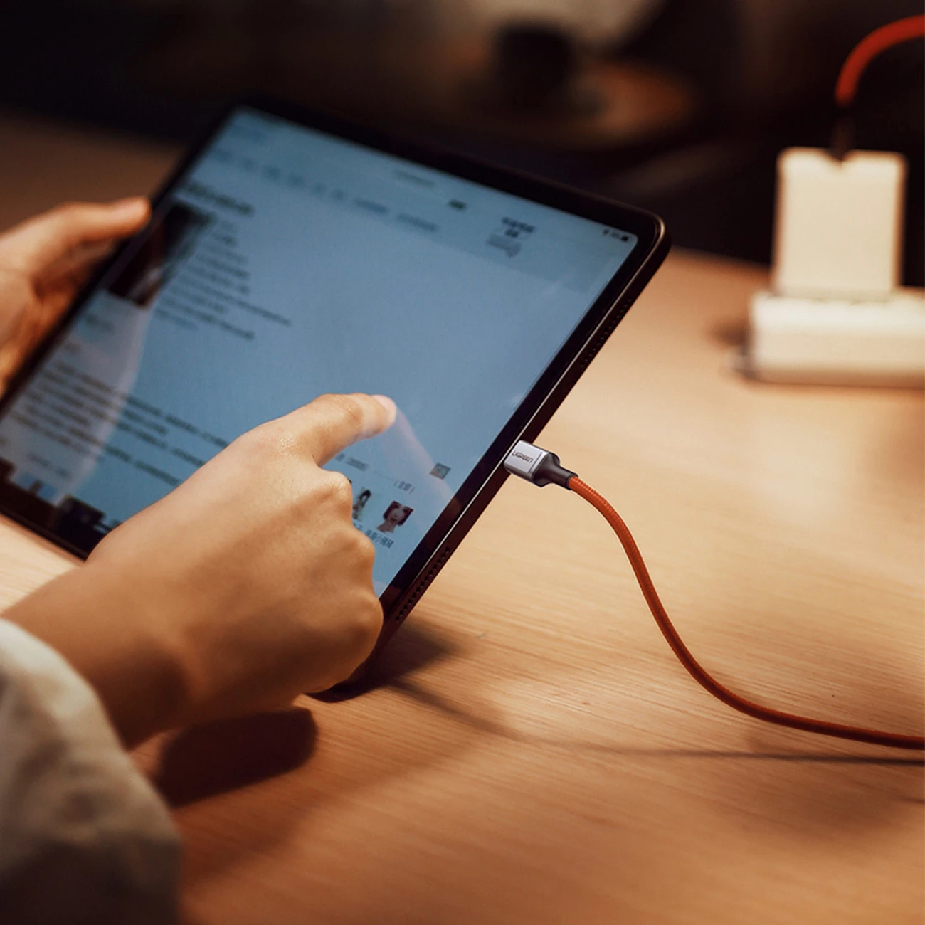 Kabllo USB-C në USB-C Ugreen US294, 1m, 3A, 480Mb/s, Kuqe
