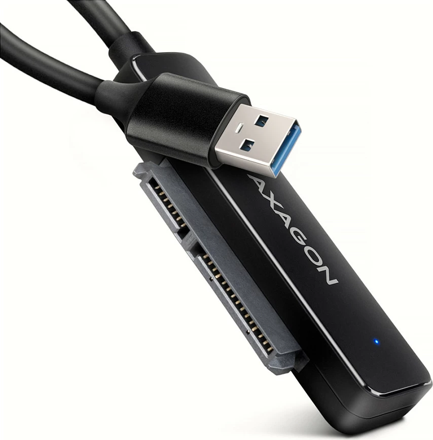 Adapter USB në SATA Axagon ADSA-FP2A, USB 3.2 Gen1, SATA 6G, për HDD/SSD 2.5", i zi
