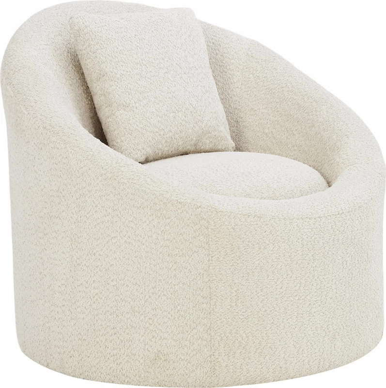 Fotelje rrotulluese Softy, krem, 80x80x77