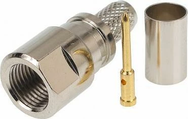 Konektor antene FME NoName FME-W/ZAC.H-155, krimp, 50Ω, për kabllo koaksial H-155 (Ø max 6.1 mm), argjend