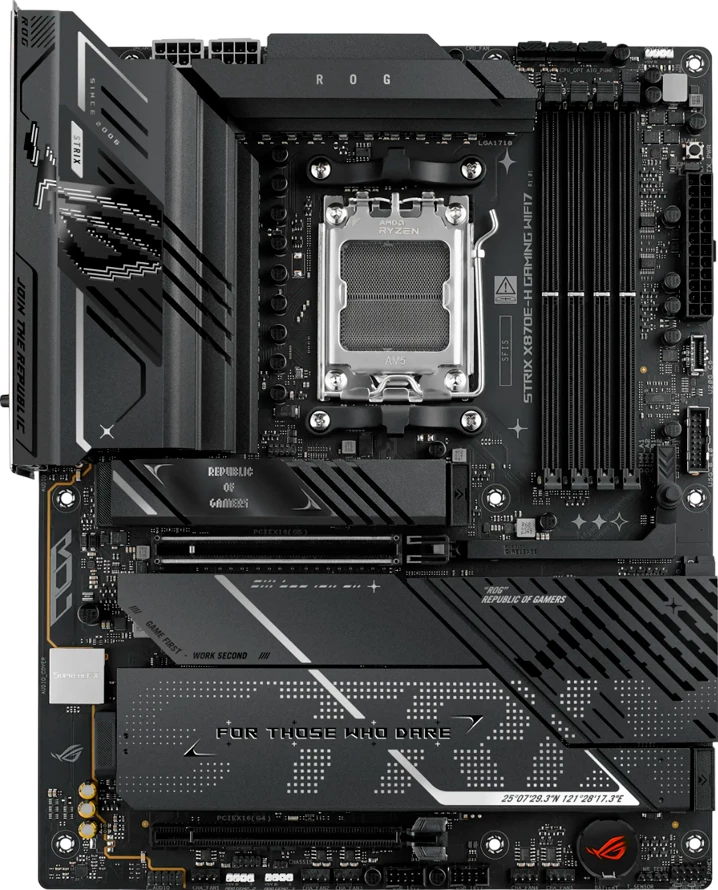 Pllakë amë ASUS ROG STRIX X870E-H Gaming, ATX, AM5, DDR5, WiFi 7, e zezë