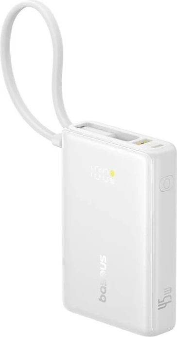 Powerbank Baseus PicoGo P10076803213-00 10000mAh 45W me ekran digjital, i bardhë