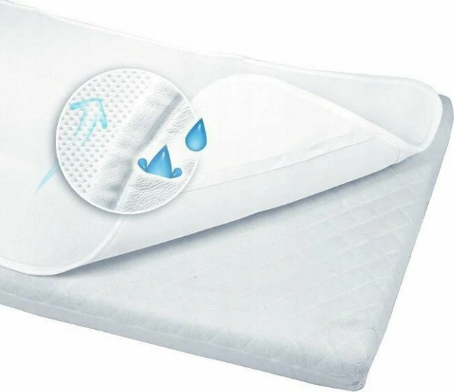 Nën shtresë higjienike BabyMatex OXI Proof 35x75 cm, e papërshkueshme nga uji, e bardhë