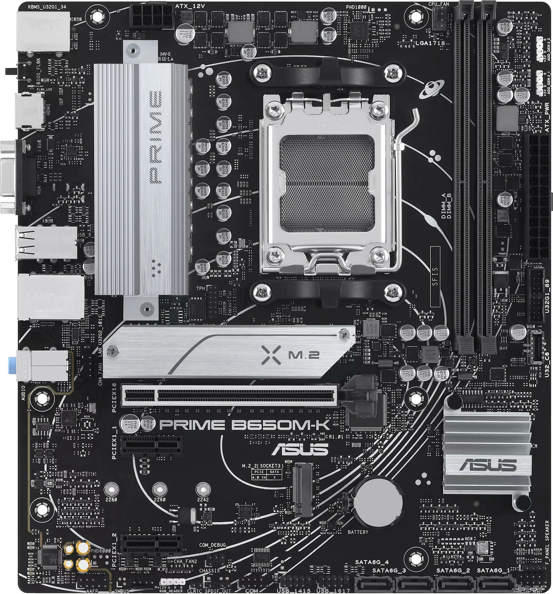 Pllakë amë ASUS PRIME B650M-K, Socket AM5, DDR5, 96 GB