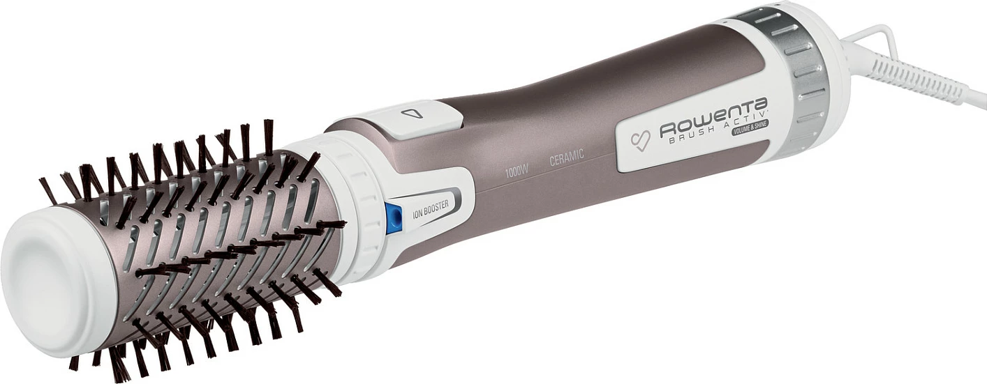 Furçë ajri e nxehtë Rowenta Brush Activ Premium Care CF9540, 1000W, 2 furça, bardhë/rozë