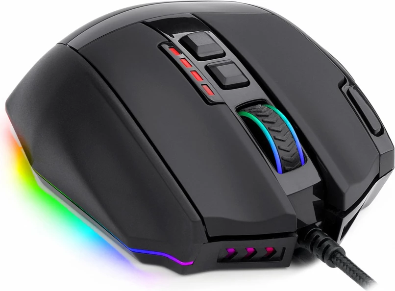 Maus gaming Redragon Sniper M801-RGB, 12400 DPI, RGB, me kabllo, i zi