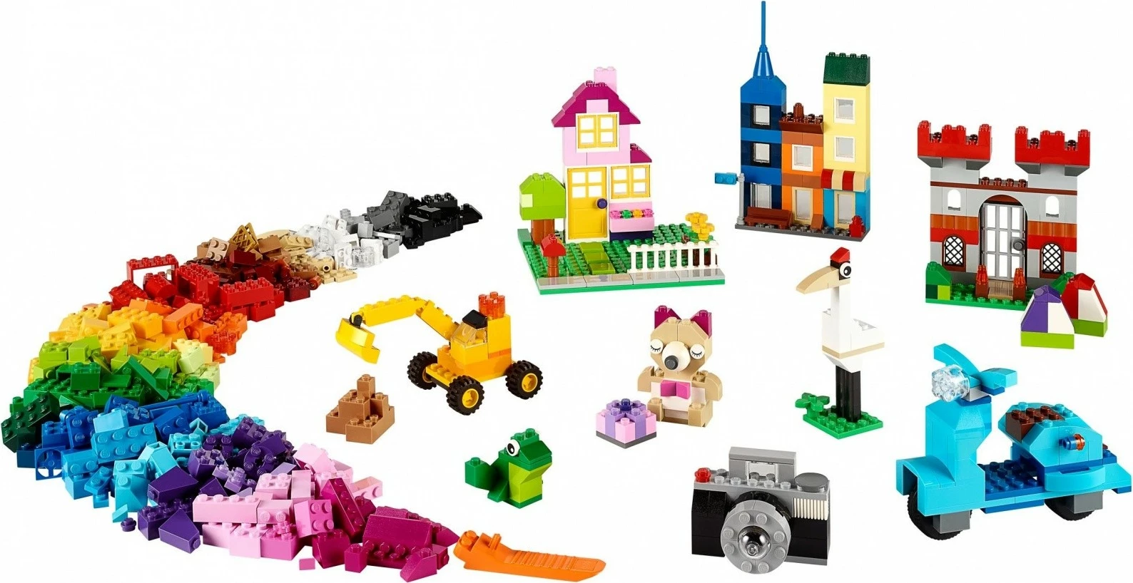 Set tullash ndërtuese LEGO Classic 10698, 790 pjesë, kuti e verdhë, madhësi e madhe