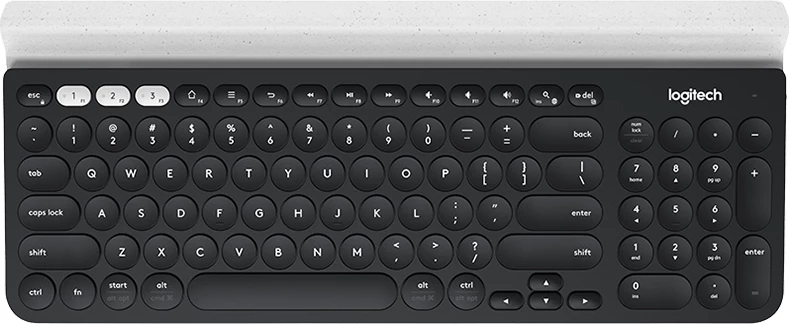Tastierë wireless Logitech K780 Multi-Device, Bluetooth/USB, US Int'l, dark grey/speckled white