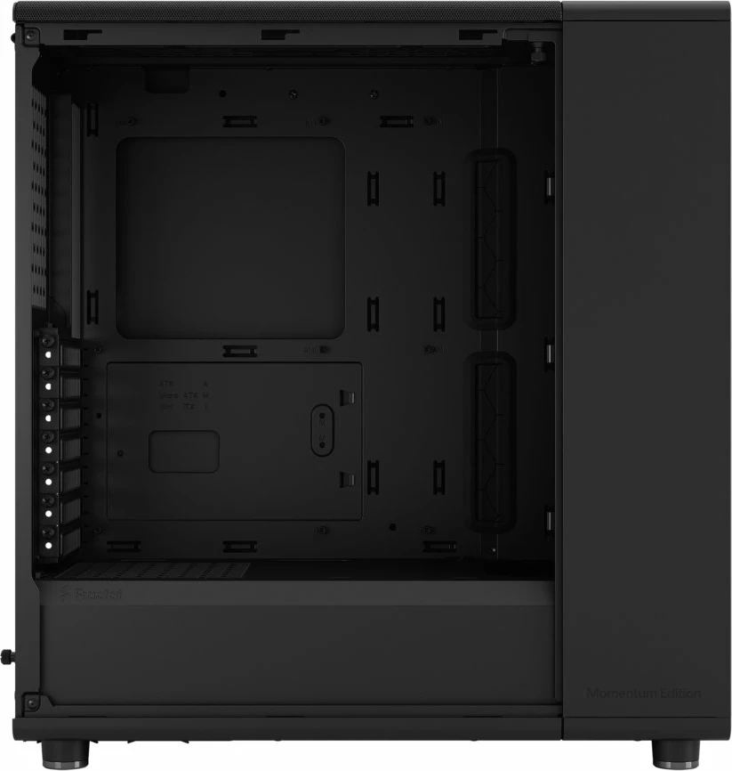 Kasë Fractal Design North Momentum Edition (FD-C-NOR1C-05) Midi Tower, ATX/mATX/Mini-ITX, 3x Momentum 12 fan, dritare, e zezë
