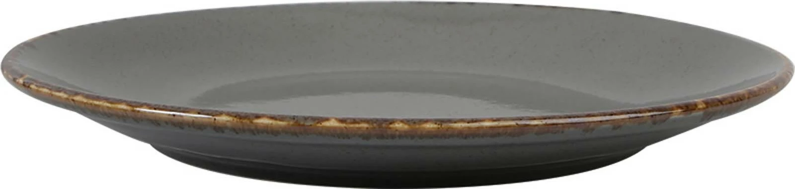 Pjatë e cekët Porland Seasons Stone Ø24 cm, porcelan, gri e errët, set 6 copë