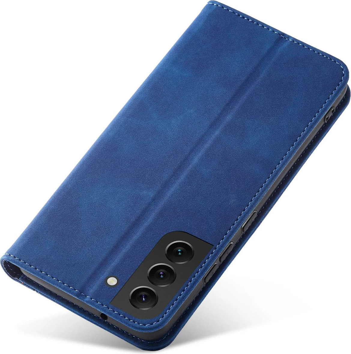 Mbështjellës Hurtel Magnet Fancy Case për Samsung Galaxy S22+, portofol, blu