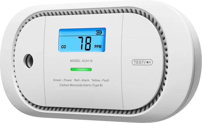 Detektor monoksidi karboni X-Sense XC01-R, LCD, alarm 85 dB, bateri CR123A e zëvendësueshme, i bardhë