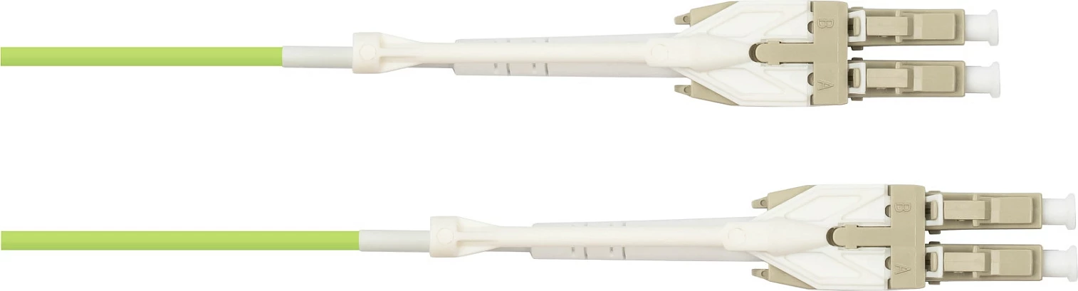 Kabllo fiber optike GoodConnections LW-U801LC5, OM5, LC-LC, 1 m, LSZH, Lime/Gjelbër