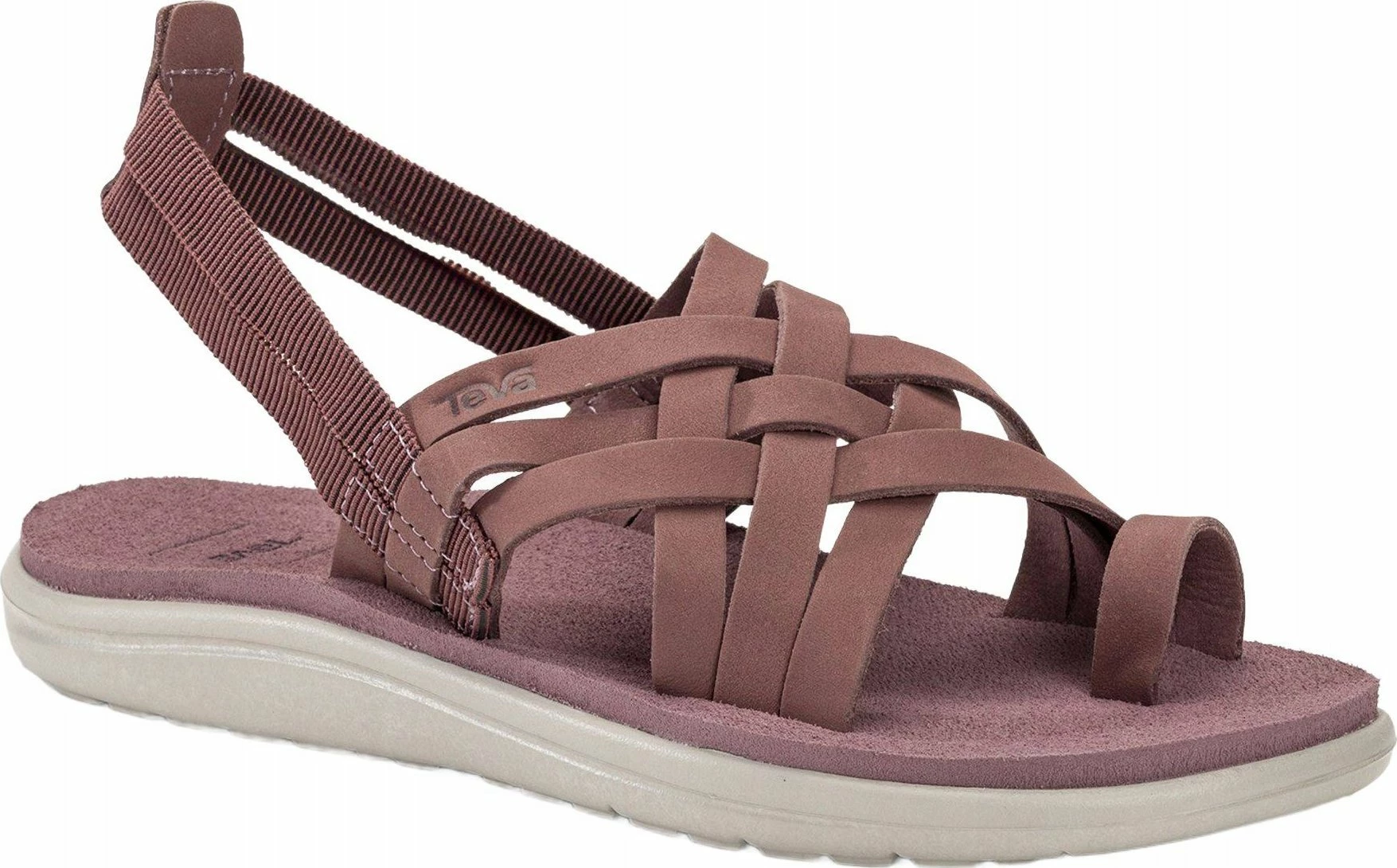 Sandale për femra Teva Voya Strappy Leather, nr. 39 (25 cm), lëkurë, vjollcë