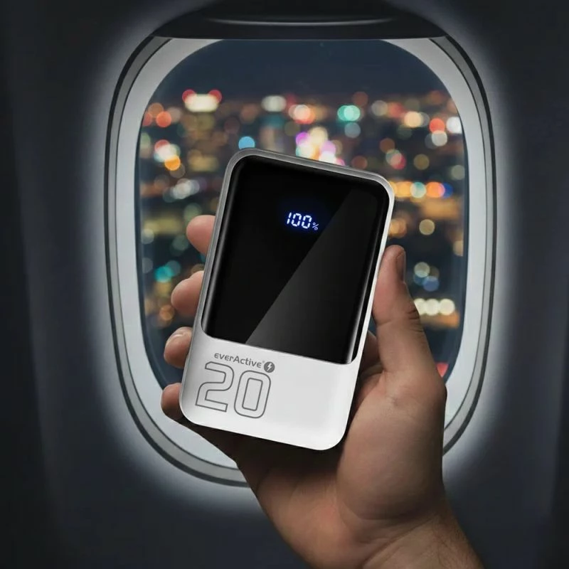 Powerbank everActive EB-20Q, e bardhë 20000mAh