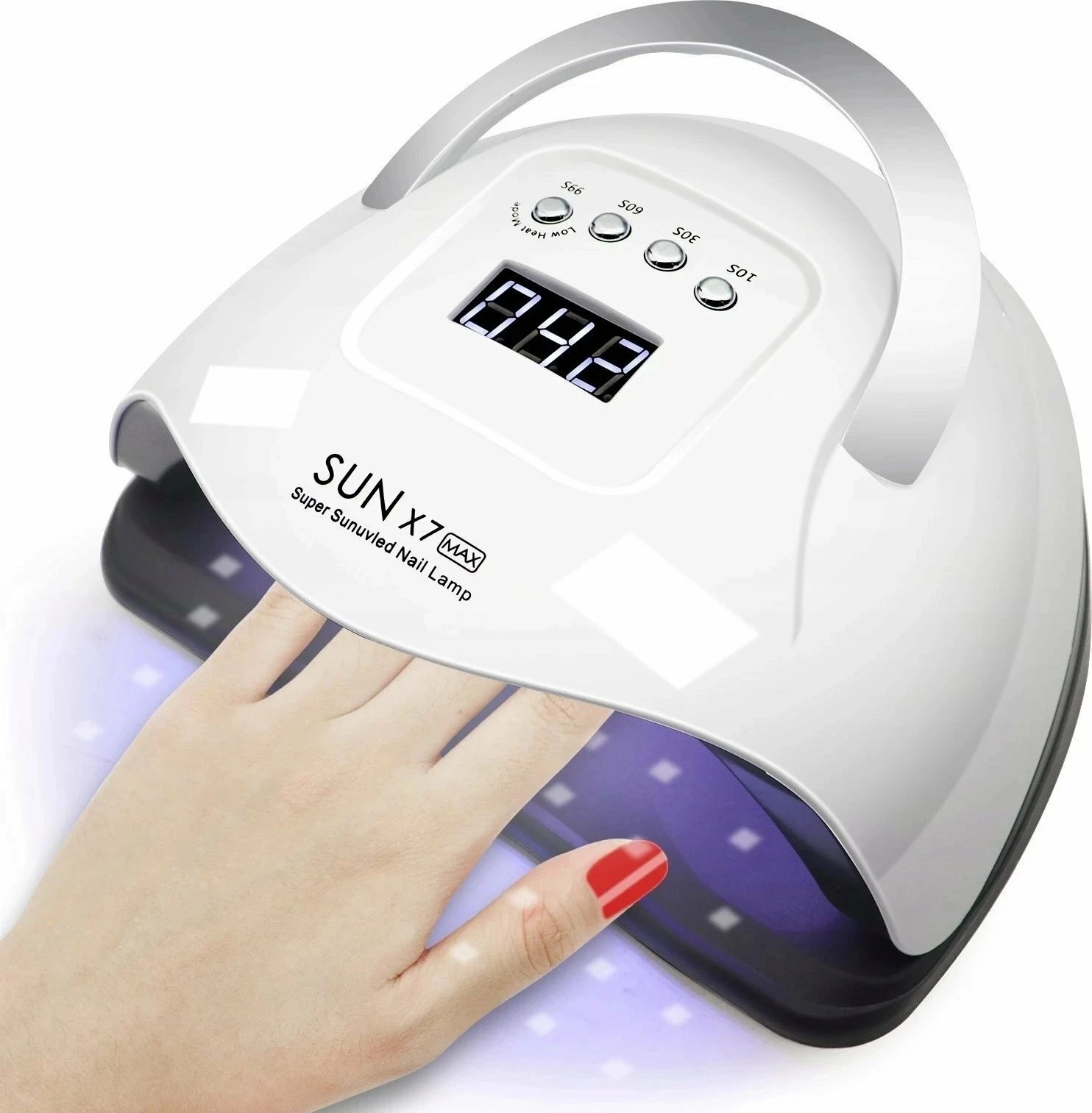 Lampë për thonj ExtraLink Beauty LED UV 180W, LCD, sensor lëvizjeje, e bardhë