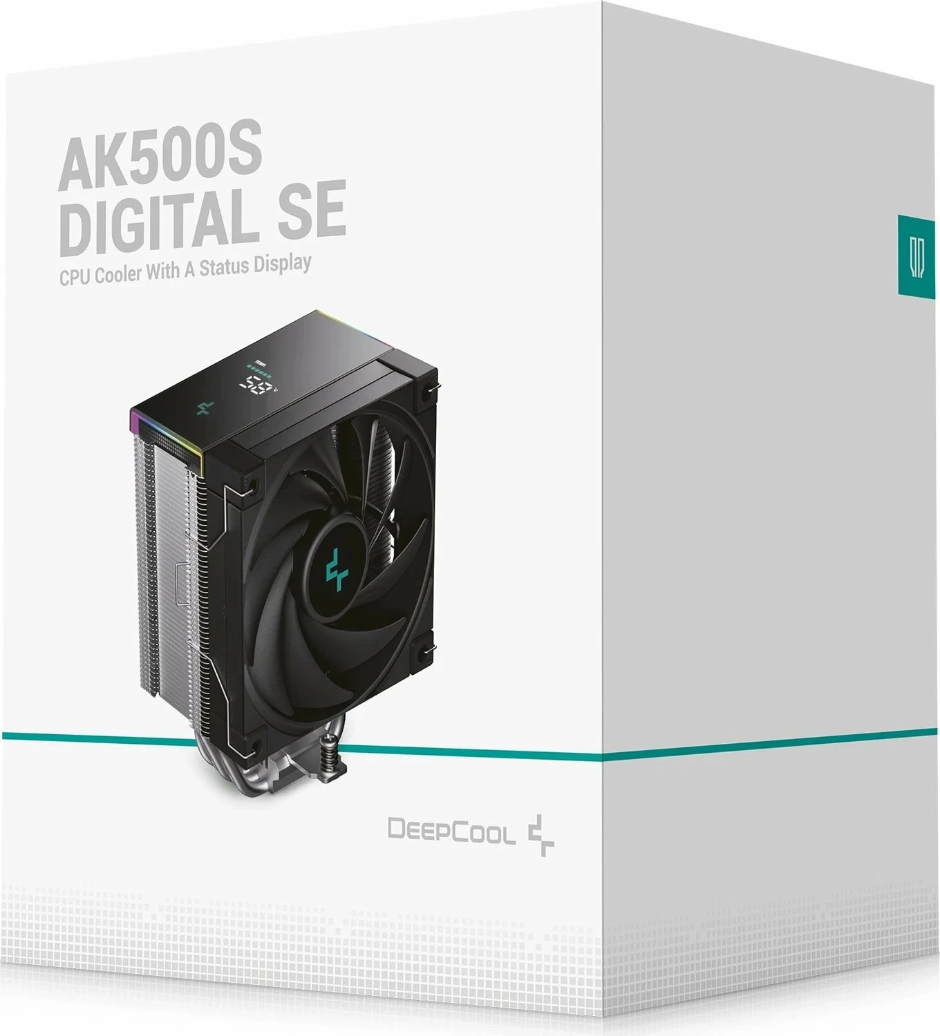 Ftohës CPU Deepcool AK500S Digital SE R-AK500S-BKADMN-GJD, 120mm ARGB, me ekran digital, zi