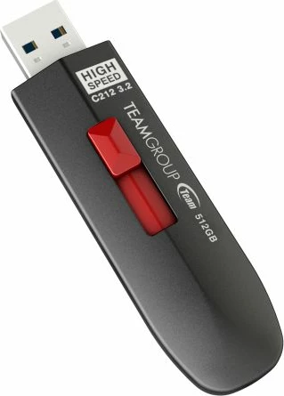 USB memorje TEAMGROUP C212 512GB USB 3.2 Gen2 Type-A 1000/800MB/s, e zezë