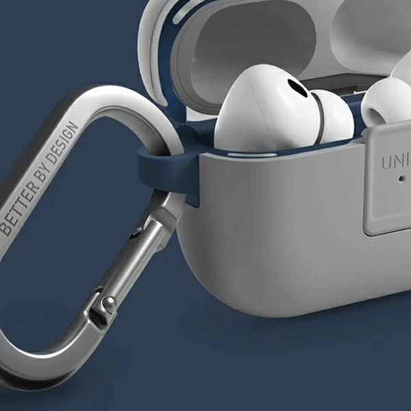 Mbështjellës UNIQ Clyde Lock Case për AirPods Pro 2, kaltër-gri e errët