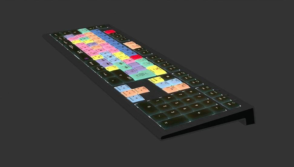 Tastierë LogicKeyboard Astra 2 për Adobe Premiere Pro CC, UK layout, Mac, shumëngjyrëshe