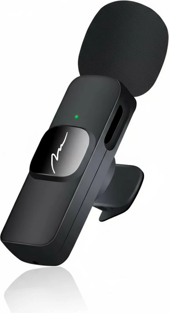 Set mikrofon lavalier pa tel, Media-Tech Micro-Mic Duo MT416, 2 mikrofona me reduktim zhurme, marrës USB‑C/Lightning, deri 35 m, anthracite