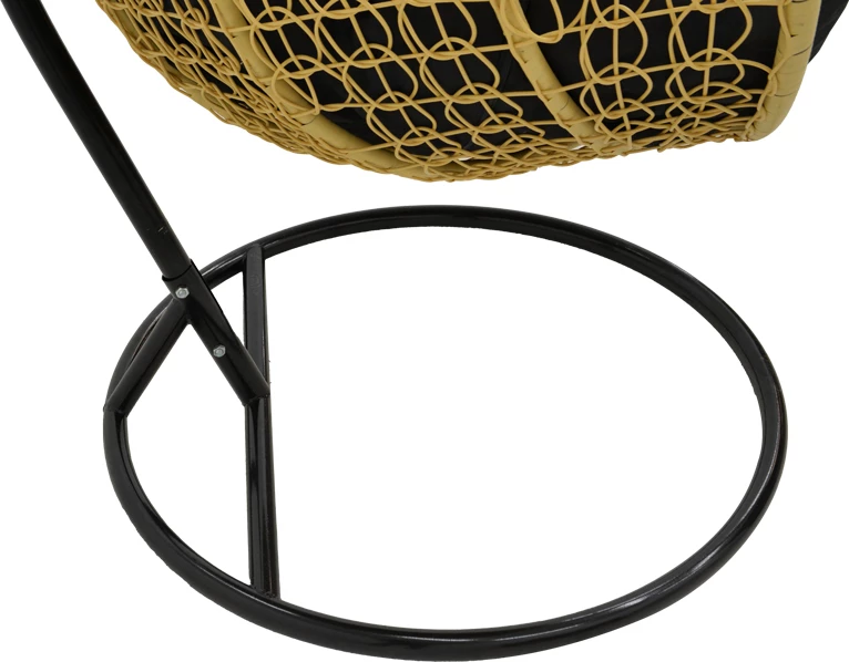 Karrige varëse Zafer, ngjyrë natyrale dhe metal i zi, 106x103x200cm