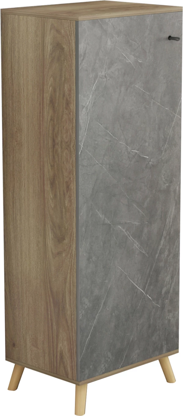 Dollap këpucësh ALVARO FH8954.14 melaminë, teksturë guri, 50x38x135 cm