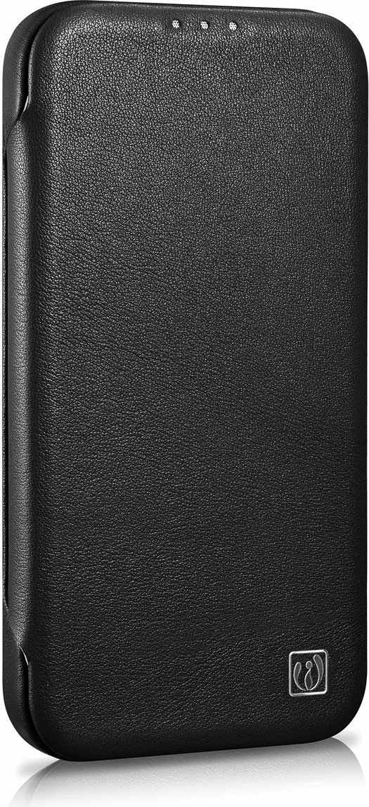 Mbështjellës iCarer CE Premium lëkurë për iPhone 14 Plus, MagSafe, i zi