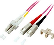 Kabllo fibër optike EFB Elektronik O0323.2, 2 m, OM4, LC-SC, full duplex, vjollcë