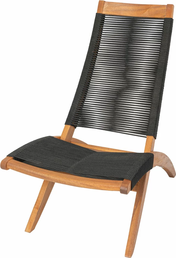 Karrige Cavo, e zezë, dru akacie, litar natyral, 57x86.5x89