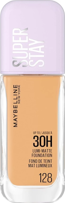 Maybelline New York Super Stay up to 30H Lumi-Matte Foundation – Medium-Full Coverage - Shade 128