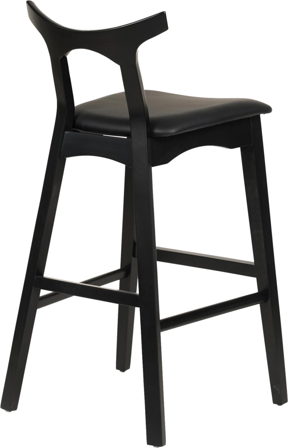 Karrige për bar USOPP FH9951.02 dru gome & PU ngjyrë e zezë 49x53x99,5 cm