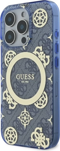 Mbështjellës Guess GUHMP16XH4PYEEB për iPhone 16 Pro Max 6.9", hardcase, MagSafe, blu