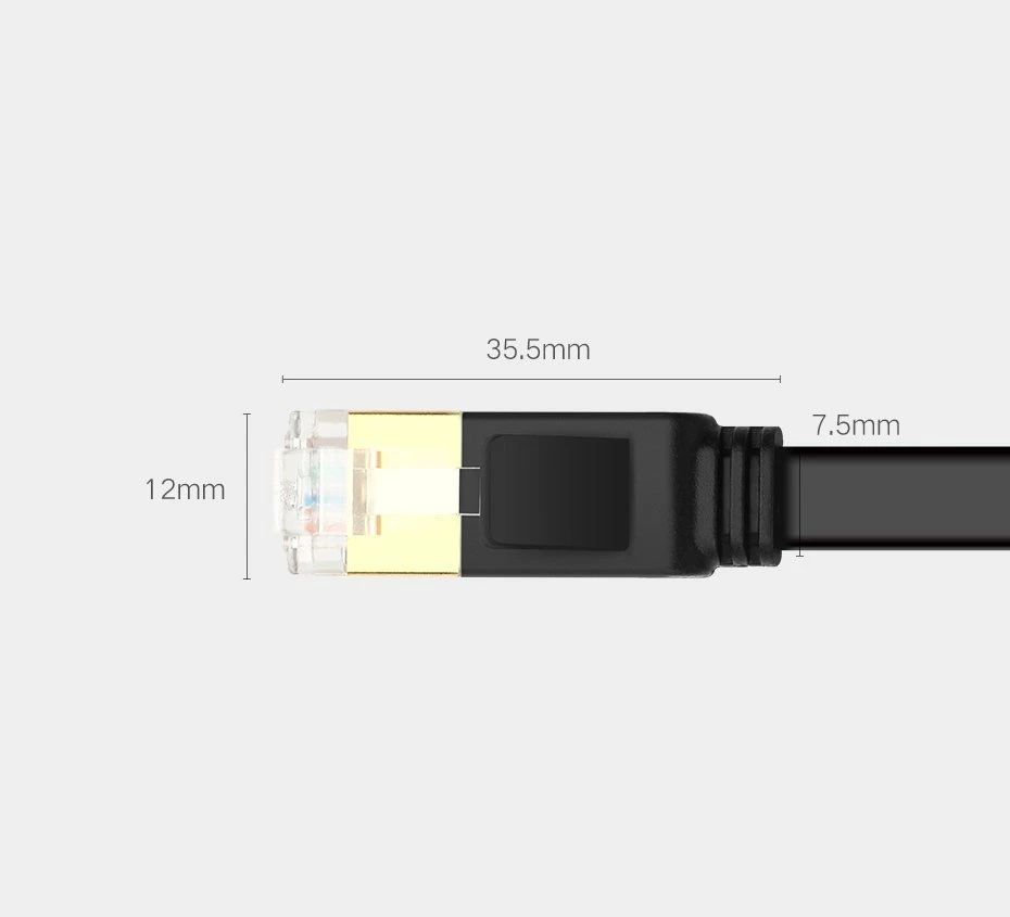 Kabllo rrjeti Ugreen NW106 11265, Cat 7 STP, RJ45, 10m, e zezë