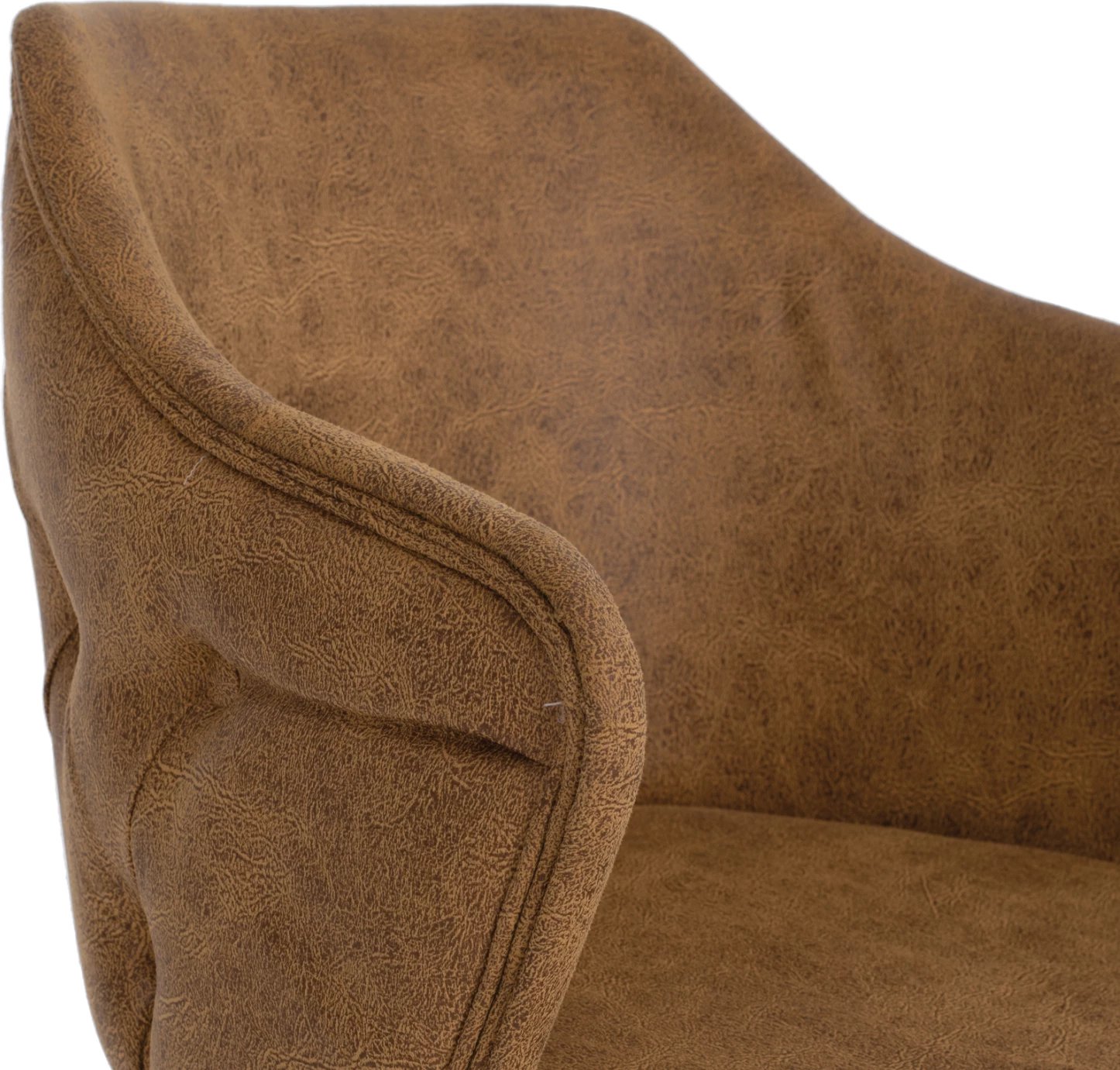 Karrige profesionale Theresa, lloj nubuck, ngjyrë ari, këmbë druri, 56x60x84H cm., set prej 4 copë