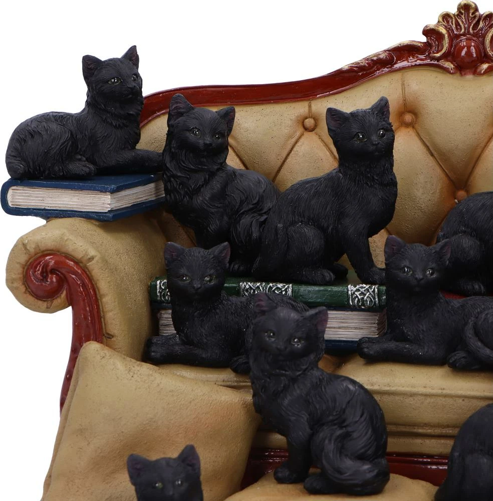 Figurinë dekorative NEMESIS NOW Couch Clowder, resin, e pikturuar me dorë, assorted, 1 copë