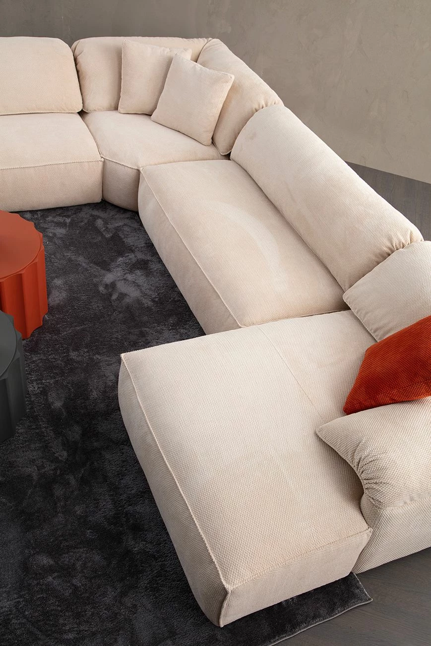 Këndare Flamingo, krem, Atelier del Sofa, set me 5 pjesë