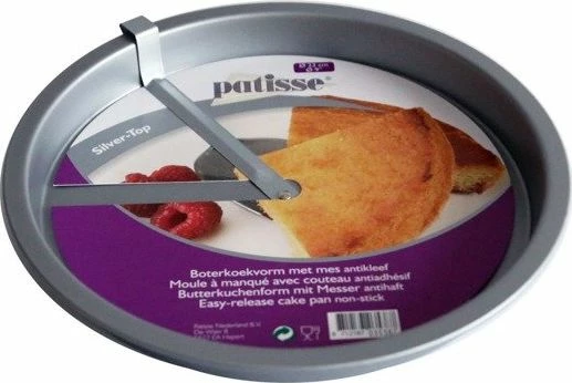 Kallëp torte Patisse Silver Top Universal 23 cm me prerës, argjendtë