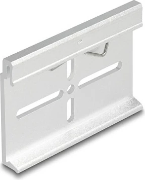 Klip montimi alumini për shinë DIN DeLOCK 70 x 47.8 mm, me vida, argjend