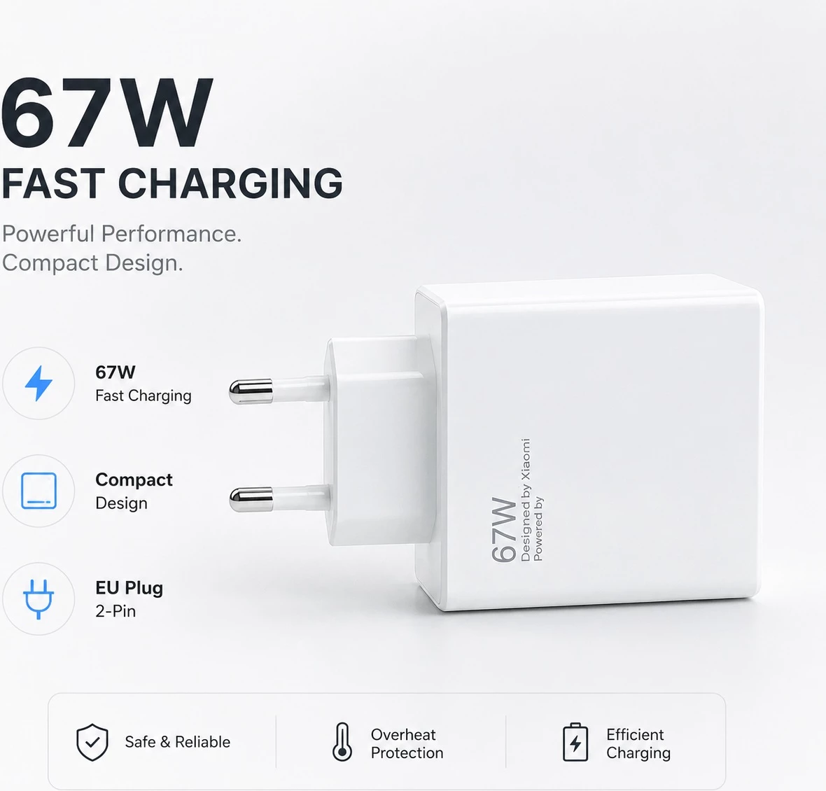 Karikues i Shpejtë 67W me EU Plug
