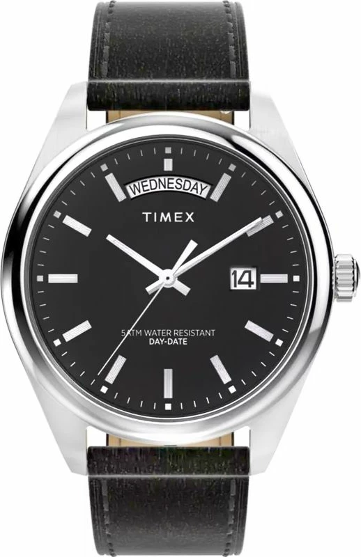 Orë dore për meshkuj Timex, e zezë