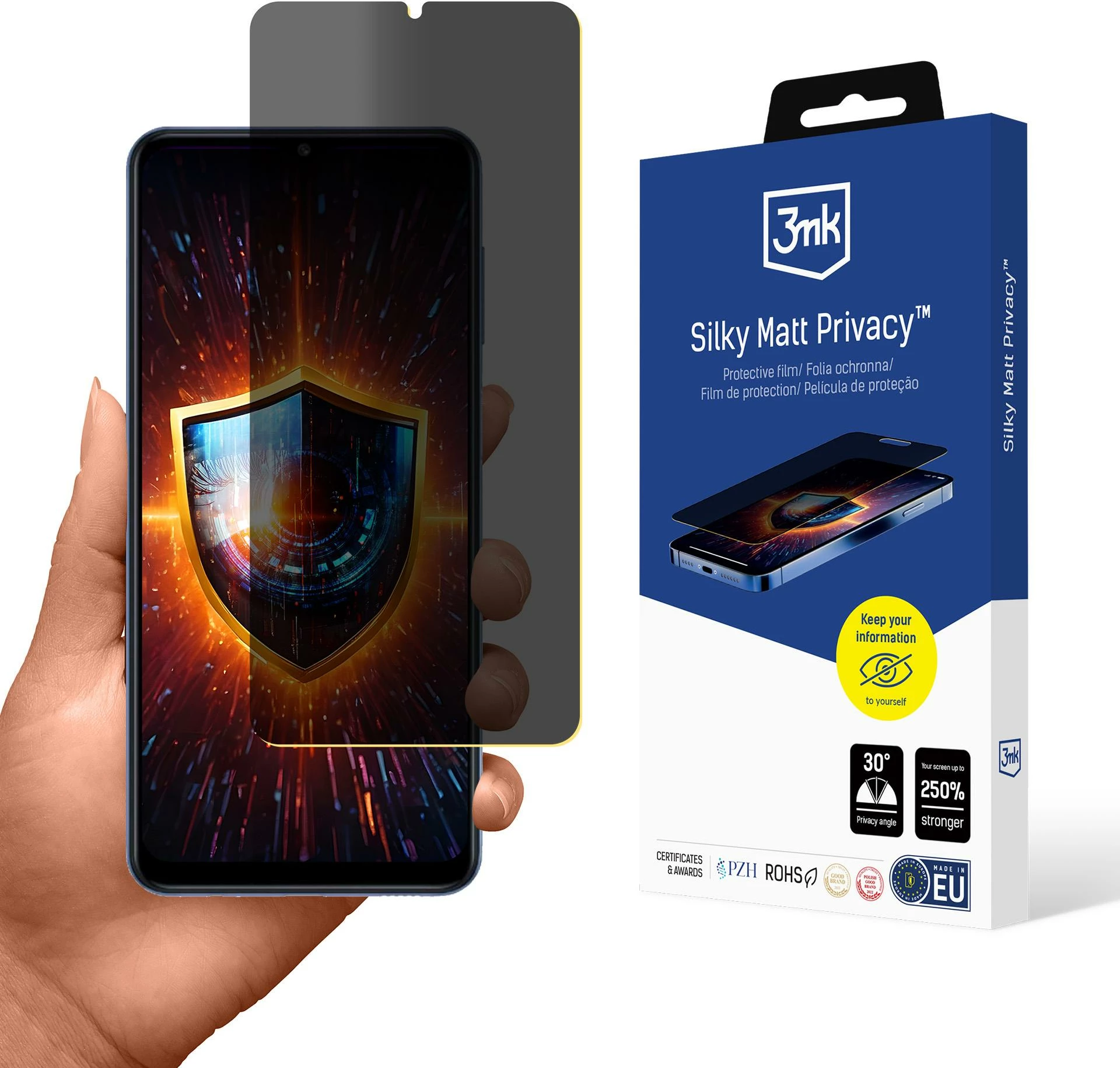 Mbrojtës ekrani privatësie 3mk Silky Matt Privacy për Samsung Galaxy M12, Mat