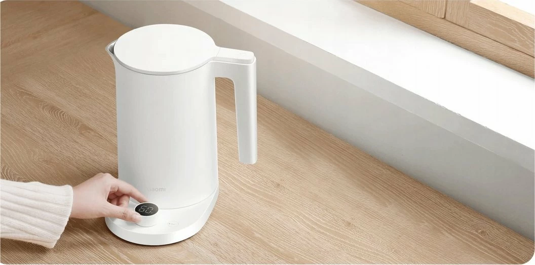 Ibrik elektrik smart Xiaomi Smart Kettle 2 Pro BHR9107EU, 1.7 L, 1800 W, kontroll temperature 1°C, i bardhë