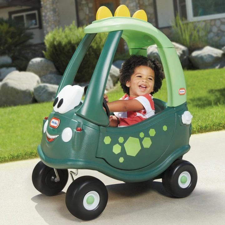 Vetura lodër me shtytje Little Tikes Cozy Coupe Dino 173073, jeshile/verdhe