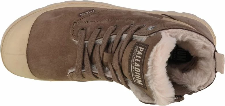 Çizme për femra Palladium, Pampa Hi Zip WL, ngjyrë kafe