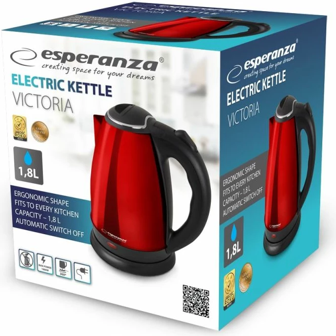Çajnik elektrik Esperanza Victoria EKK113R, i kuq