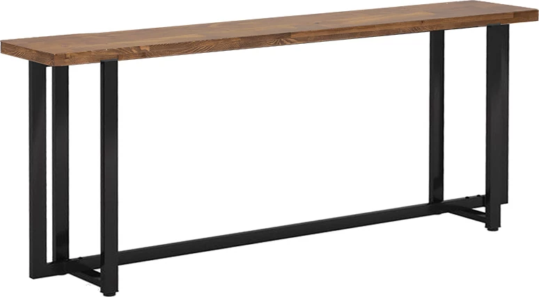 Konsolë Dice dru pishe i fortë, ngjyrë arre e zezë, 150x30x90cm