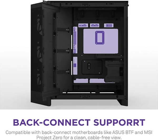 Kasë NZXT H9 Flow RGB+, Midi Tower ATX/EATX, Tempered Glass, Mesh, RGB, e zezë
